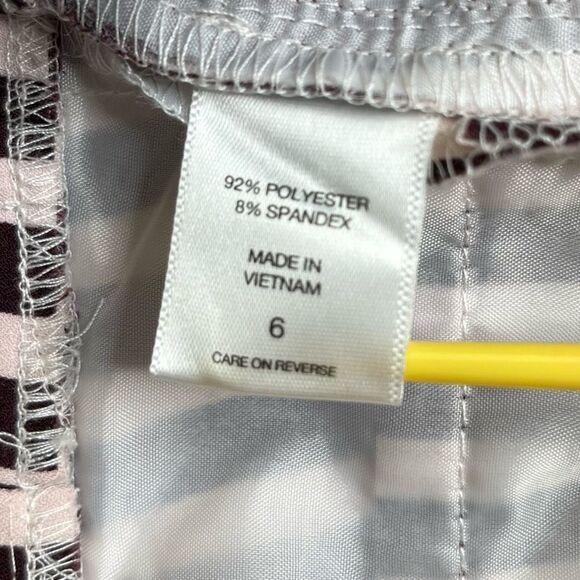 7th Avenue Design Studio Brown White Stripe Paper Bag Waist Wide Leg Pant Wmn 6 - Picture 8 of 14